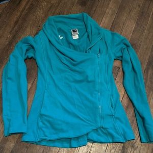 North Face Zip Up Teal